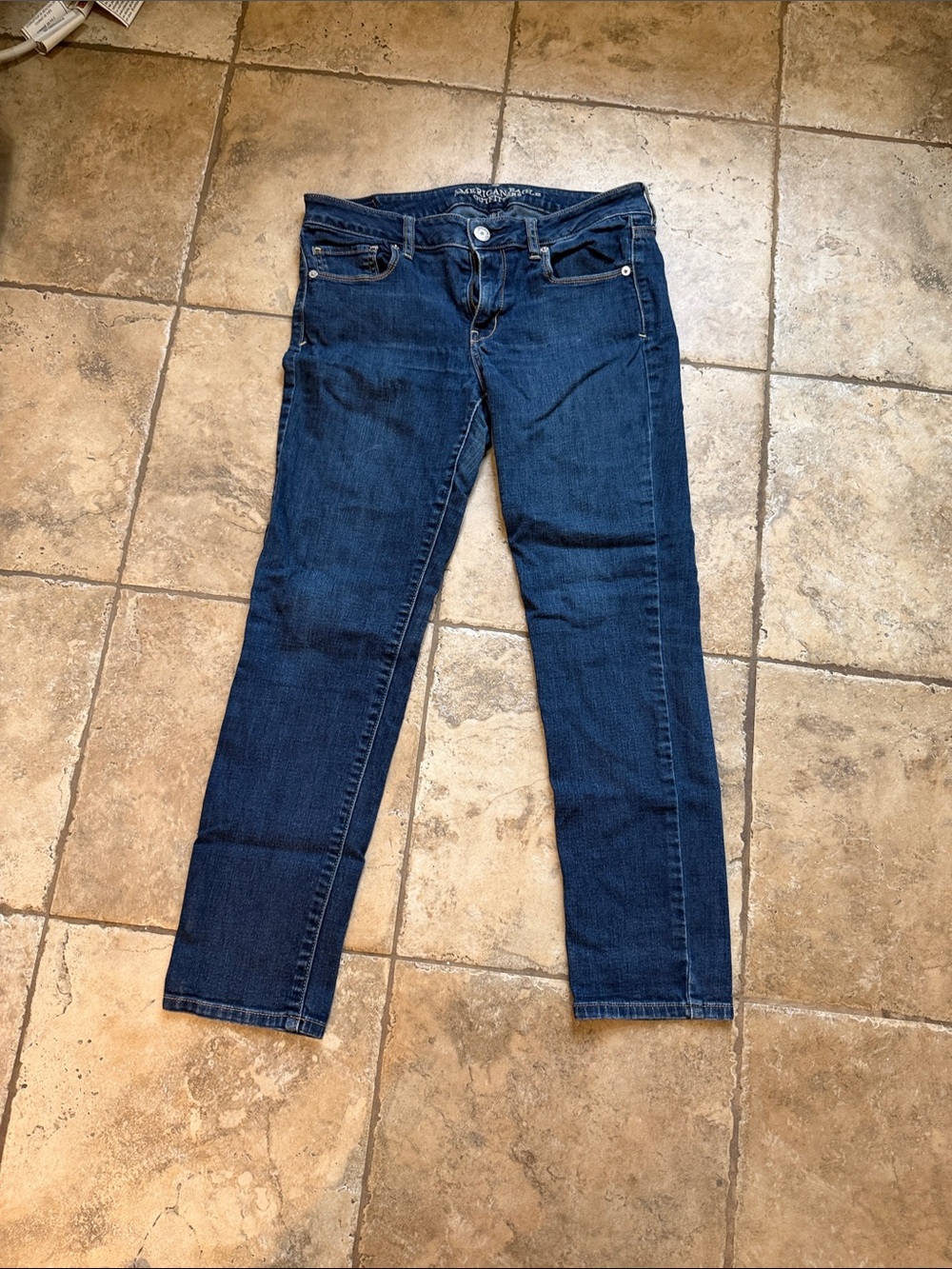 American Eagle Women's Dark Blue Skinny Jeans